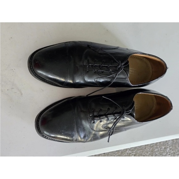 Johnston & Murphy Dress Shoes 8.5 Men Optima Black Leather Lace Up Excellent - Picture 4 of 14